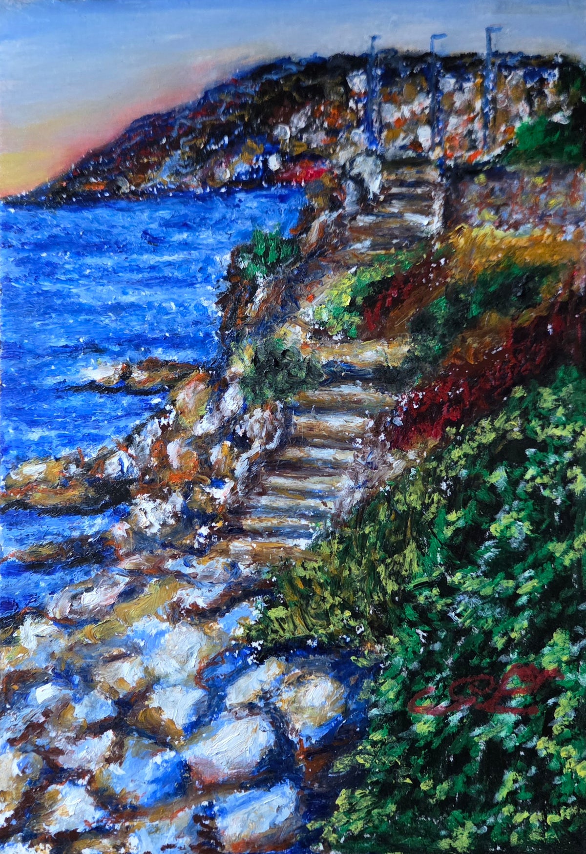 Steps Into Ocean